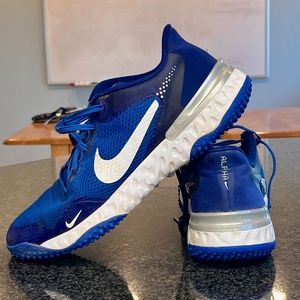 Nike Alpha Huarache Elite 3 Size 12 Turf 'Game Royal Blue' CK0748-401 Shoes